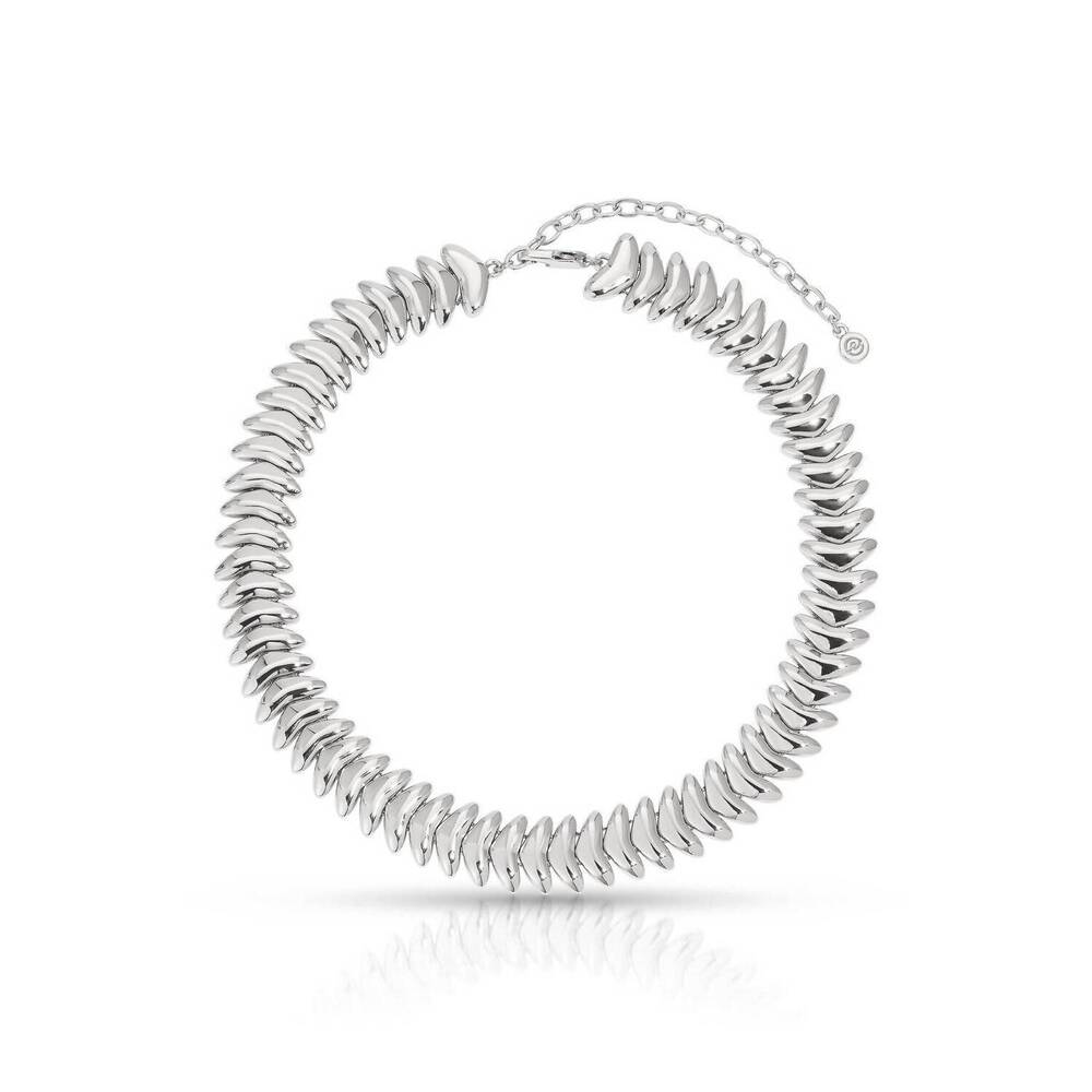 NEW ETTIKA women's metal moderna necklace in silver